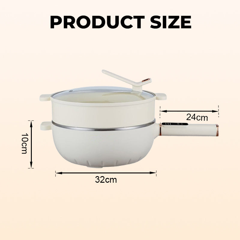 🍳🫕50% Rabatt Frühherbst Angebot! Elektrischer Antihaft-Wok mit Glasdeckel| Schnelles Kochen & Einfache Reinigung