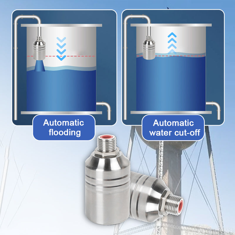 💧 304 Edelstahl Schwimmerventil – Automatischer Wasserstandsregler für Wassertanks mit Wasserzufuhr und Abschaltung