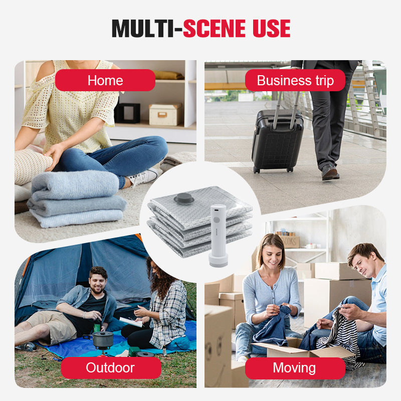 🔥Black-Friday-Mega-Angebot – 50 % Rabatt!🔥Reise-Vakuum-Storagebeutel & tragbares Pump-Set