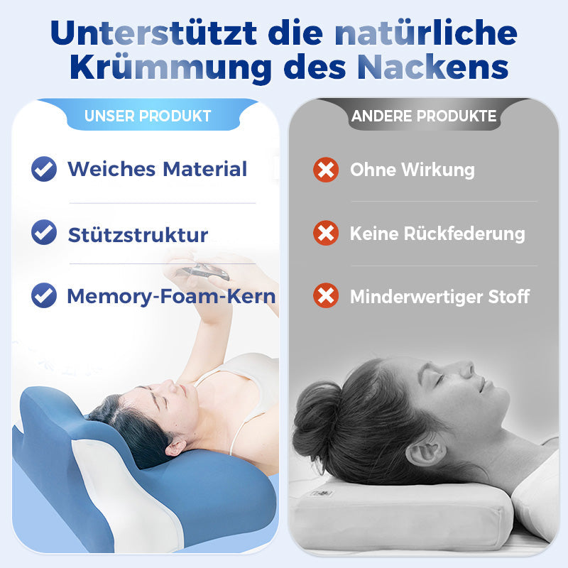 Orthopädisches Nackenstützkissen aus Memory Foam – Ergonomischer Komfort für erholsamen Schlaf