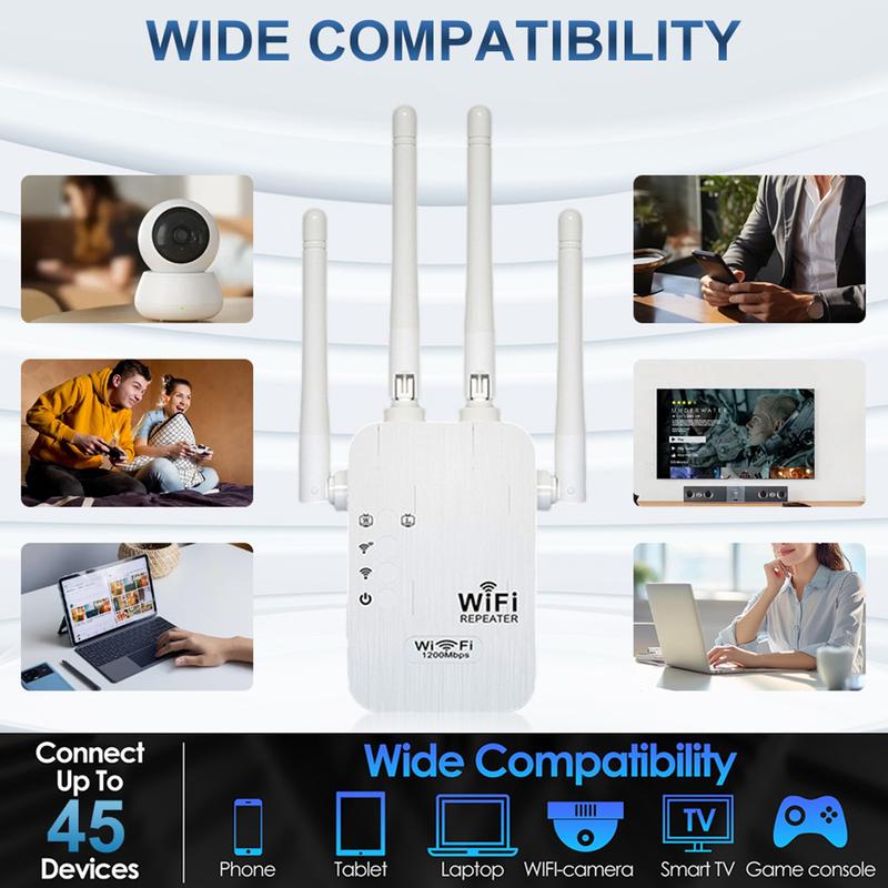 🎁Letzter Tag: 50 % Rabatt! WLAN-Verstärker – 1200 Mbit/s, Dualband (5 GHz / 2,4 GHz) 📶 Maximale Signalverstärkung – stabile Verbindung im ganzen Haus!