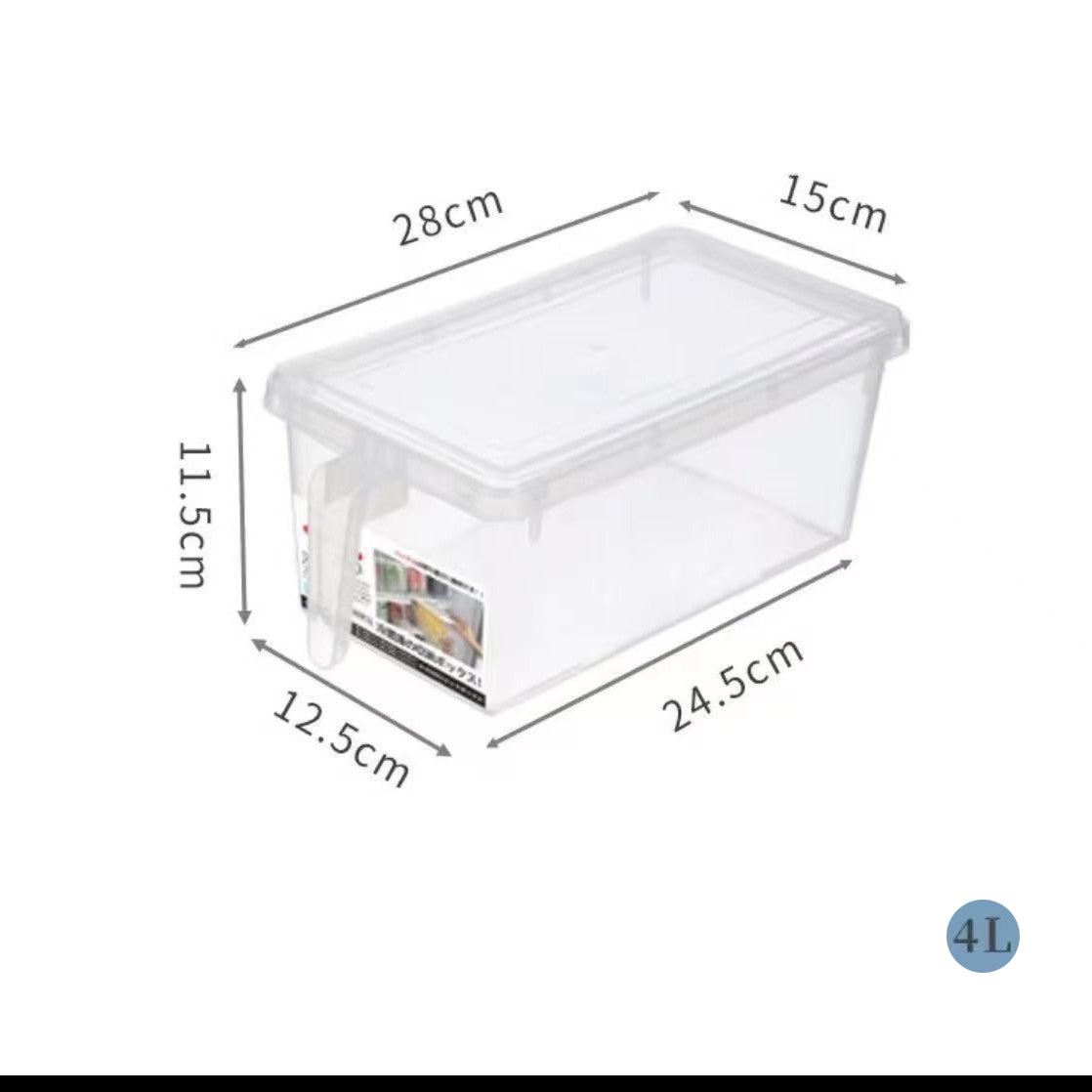 Luftdichte Aufbewahrungsbox für Kühlschrank - Transparente Frischhaltebox für Obst & Gemüse aus Plastik - Ideal für Kühlung und Gefrierlagerung