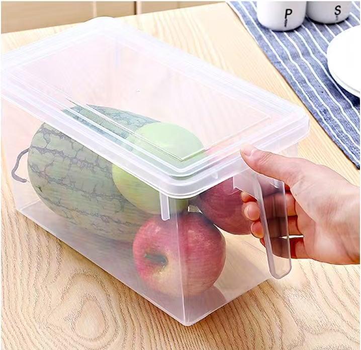 Luftdichte Aufbewahrungsbox für Kühlschrank - Transparente Frischhaltebox für Obst & Gemüse aus Plastik - Ideal für Kühlung und Gefrierlagerung