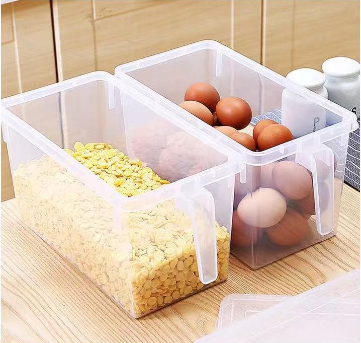 Luftdichte Aufbewahrungsbox für Kühlschrank - Transparente Frischhaltebox für Obst & Gemüse aus Plastik - Ideal für Kühlung und Gefrierlagerung
