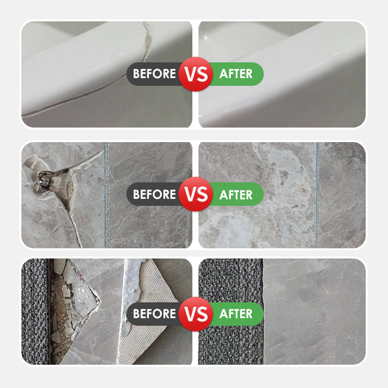 Keramik- & Fliesen-Reparaturpaste – Doppelrohr Füllmasse für Emaille, Marmor und Bodenfliesen