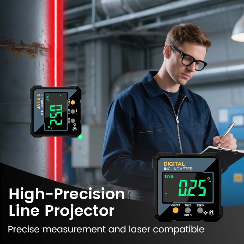 📐 Digitale Magnet-Winkelmesser: Präzise Messungen & freihändiges Arbeiten – Robust und alltagstauglich