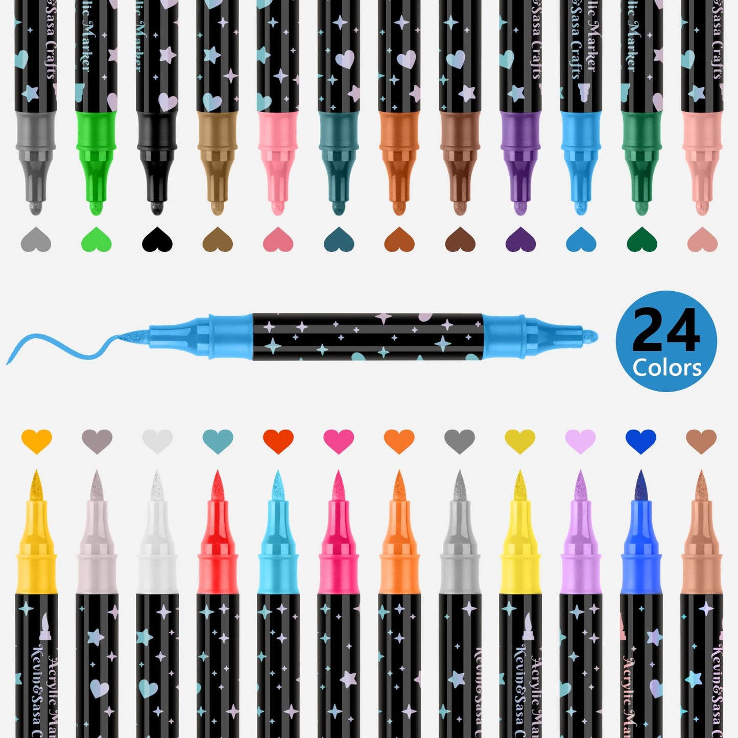 🔥Heißer Verkauf 50 % RABATT🎁Dual-Tip Glitter Marker Pen