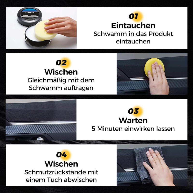 🧼 Neujahrs-Sonderangebot: 50 % Rabatt✨ Reinigungs- & Pflegecreme für Leder - Tiefenreinigung mit Natürlichen Ölen für Möbel, Autositze & Accessoires 🛋️🌟