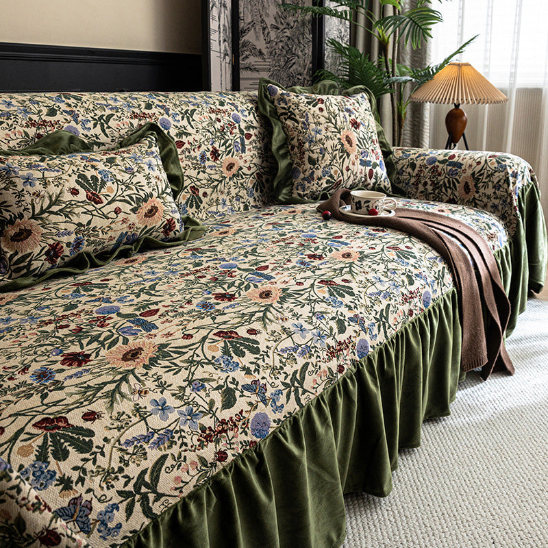 ✨ Französische Luxus Sofaüberwurf – Ganzabdeckung, universell passend, eleganter Sofabezug mit Rückenlehne, auch für Einzelsofa geeignet