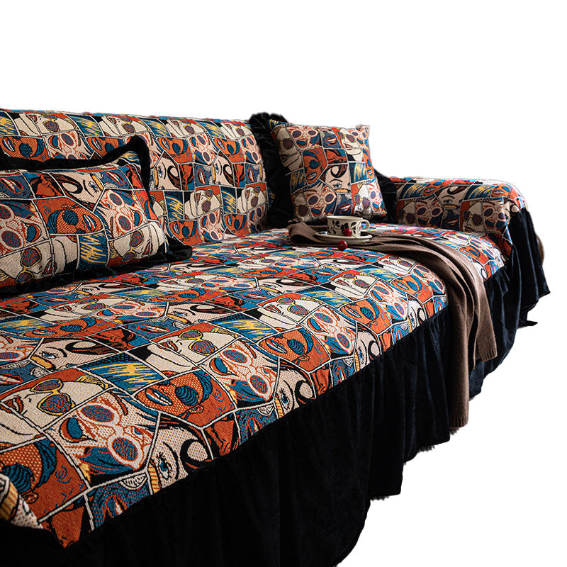 ✨ Französische Luxus Sofaüberwurf – Ganzabdeckung, universell passend, eleganter Sofabezug mit Rückenlehne, auch für Einzelsofa geeignet