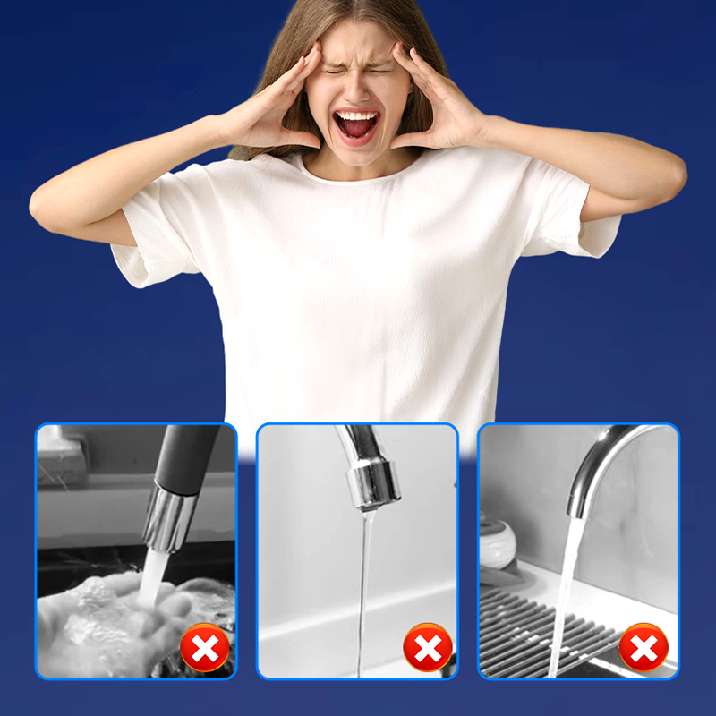 Fliegende Untertasse Wasserhahn-Aufsatz: Hochdruck- & Spritzschutz-Perlatormit 360° Drehfunktion & feinperligem Strahl – Verstopfungsgeschützt