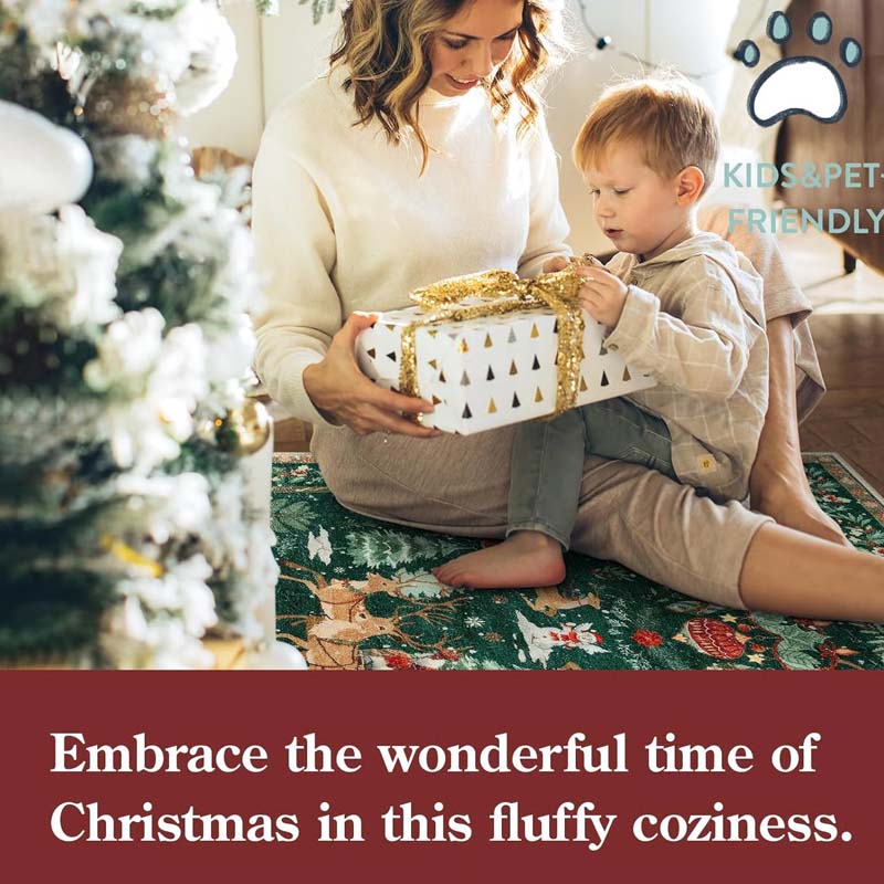 🔥Black-Friday-Mega-Angebot – 50 % Rabatt!🎄🎁Weiche rutschfeste Weihnachtsdeko Teppich für Zuhause✨