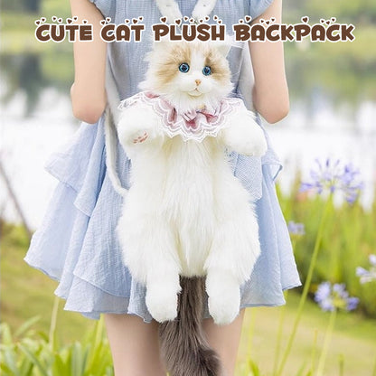 Süßer Katzen-Plüsch-Rucksack