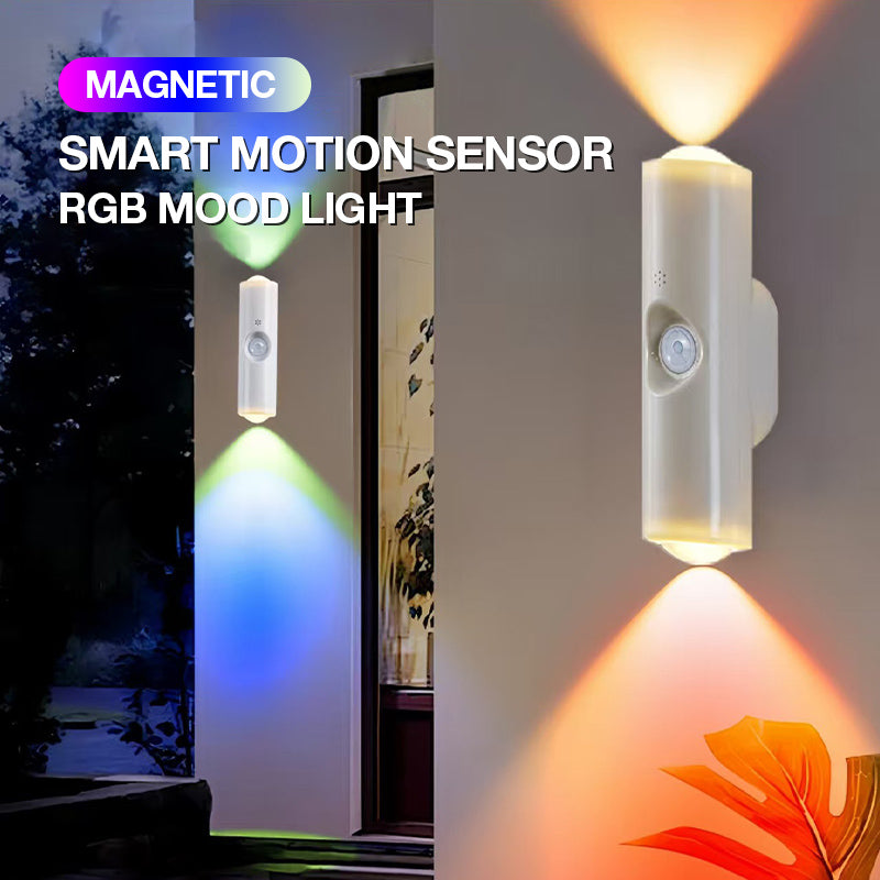 🌈 Magnetische RGB-Stimmungsleuchte mit Bewegungssensor – individuelle Beleuchtung für gemütliche Winteratmosphäre