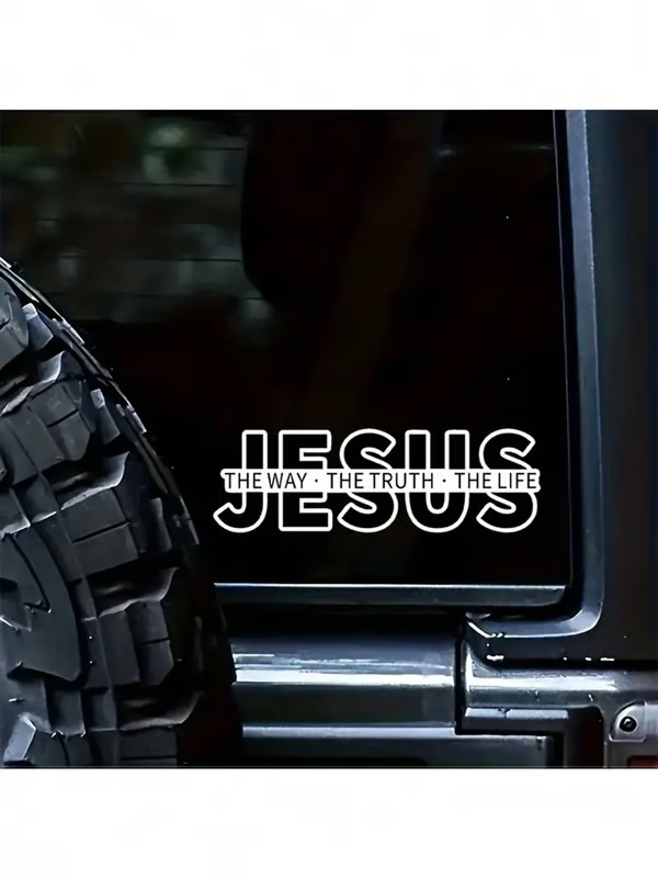 🔥Black-Friday-Mega-Angebot – 50 % Rabatt!🔥Jesus – Der Weg, die Wahrheit, das Leben Christlicher Vinyl-Aufkleber für Autos