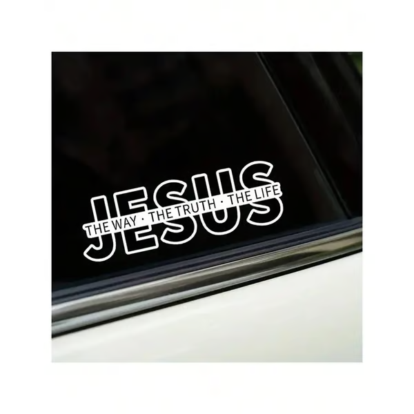 🔥Black-Friday-Mega-Angebot – 50 % Rabatt!🔥Jesus – Der Weg, die Wahrheit, das Leben Christlicher Vinyl-Aufkleber für Autos