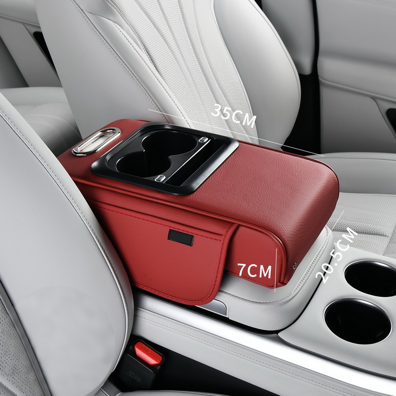 🚗 Mittelkonsole-Organizer mit Handyhalterung & USB-Ladefunktion – multifunktionaler Getränkehalter & Ablage für Auto