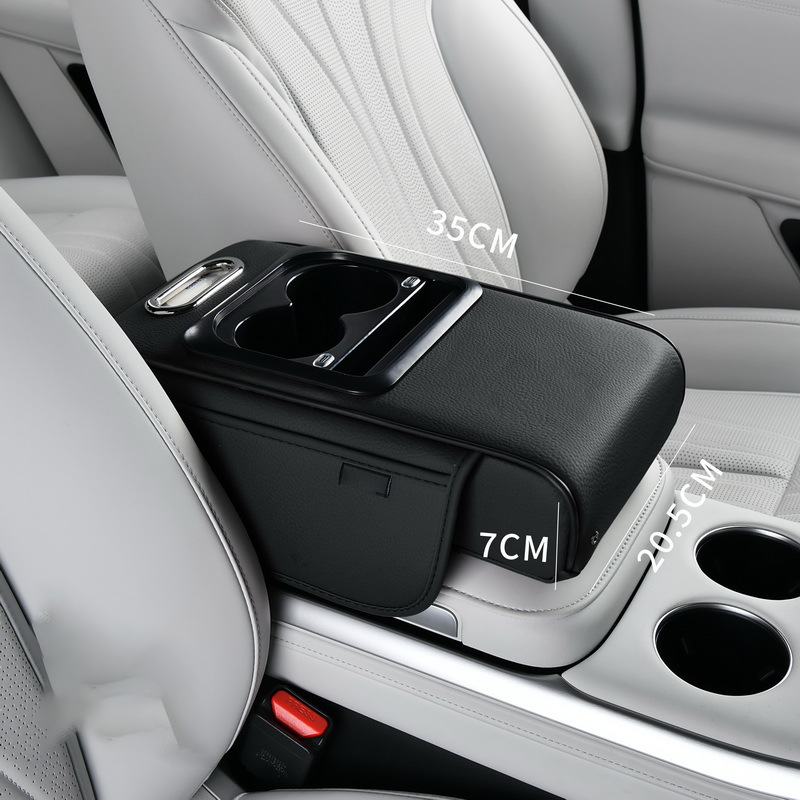 🚗 Mittelkonsole-Organizer mit Handyhalterung & USB-Ladefunktion – multifunktionaler Getränkehalter & Ablage für Auto