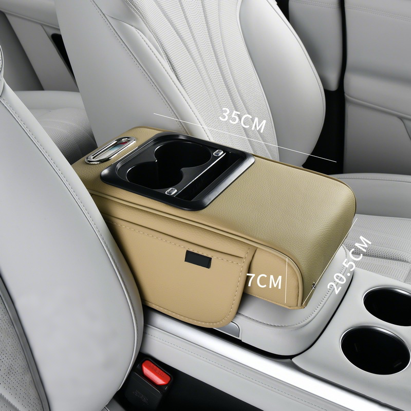 🚗 Mittelkonsole-Organizer mit Handyhalterung & USB-Ladefunktion – multifunktionaler Getränkehalter & Ablage für Auto