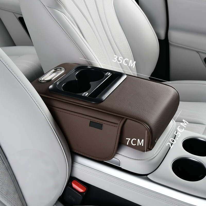 🚗 Mittelkonsole-Organizer mit Handyhalterung & USB-Ladefunktion – multifunktionaler Getränkehalter & Ablage für Auto