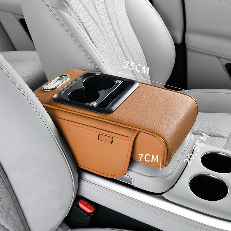 🚗 Mittelkonsole-Organizer mit Handyhalterung & USB-Ladefunktion – multifunktionaler Getränkehalter & Ablage für Auto