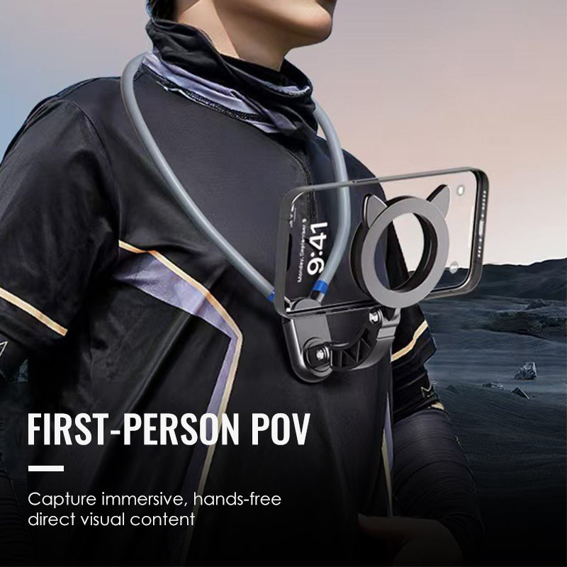 Freihändige magnetische Telefonhalterung für den Nacken