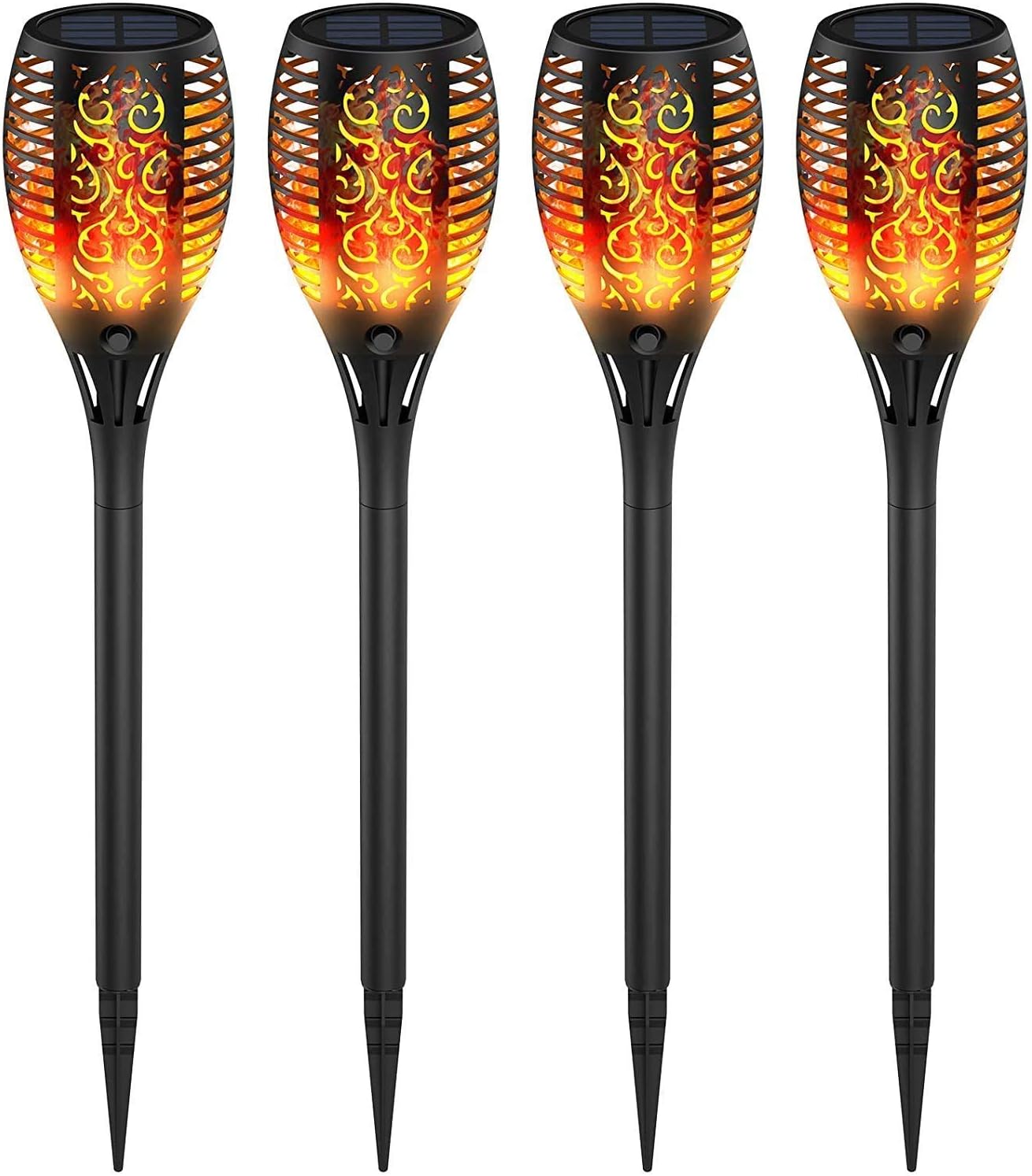 96 LED Solar-Gartenlampe – Feuerfackel-Design mit Bewegungssensor für Garten & Terrasse 🌞🏡