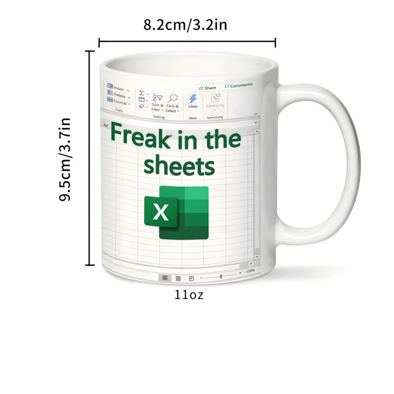Humorvolle Excel-Tabellen Tasse