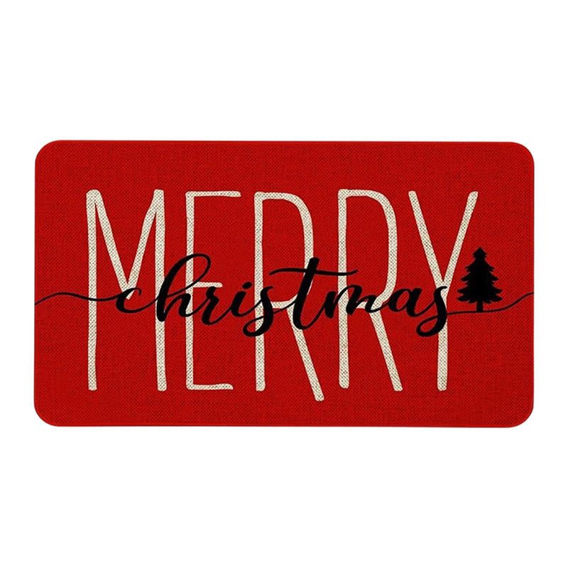 🎄✨Weihnachts-Küchenmatte für gemütliche Festtage - Rutschfest, leicht zu reinigen mit weihnachtlichen Dekormotiven