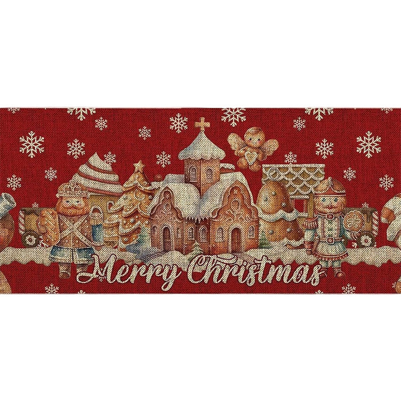 🎄✨Weihnachts-Küchenmatte für gemütliche Festtage - Rutschfest, leicht zu reinigen mit weihnachtlichen Dekormotiven