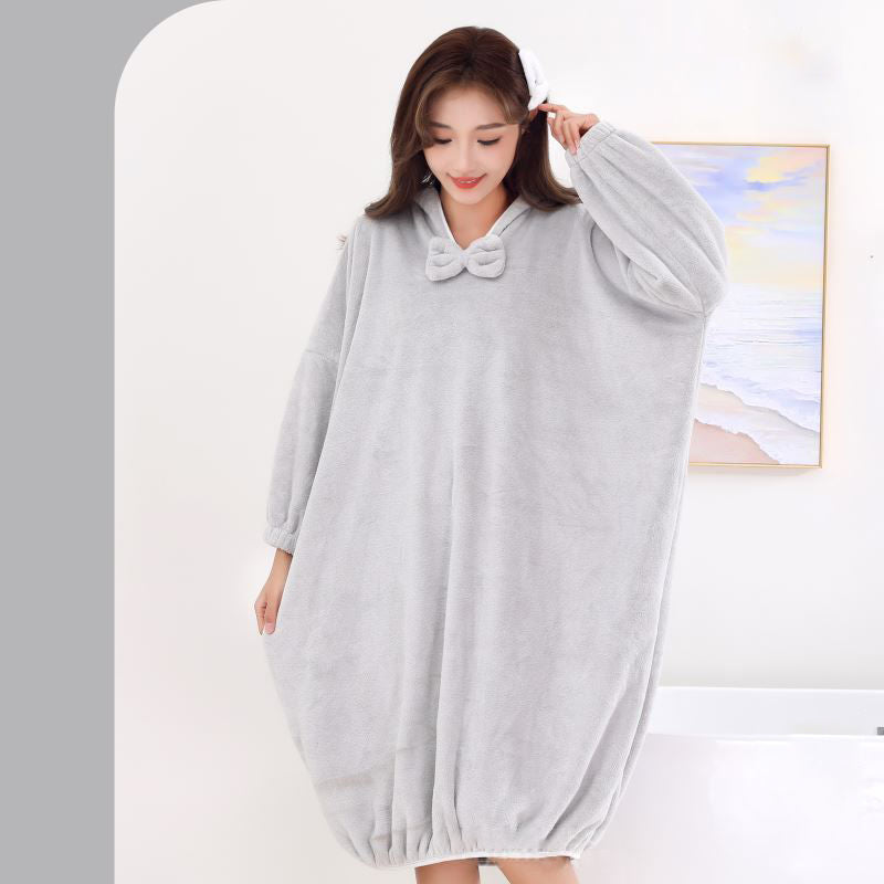 🎄CHRISTMAS SALE 50% RABATT🎄 Kapuzen-Bademantel mit Saugfähigem & Schnelltrocknendem Material