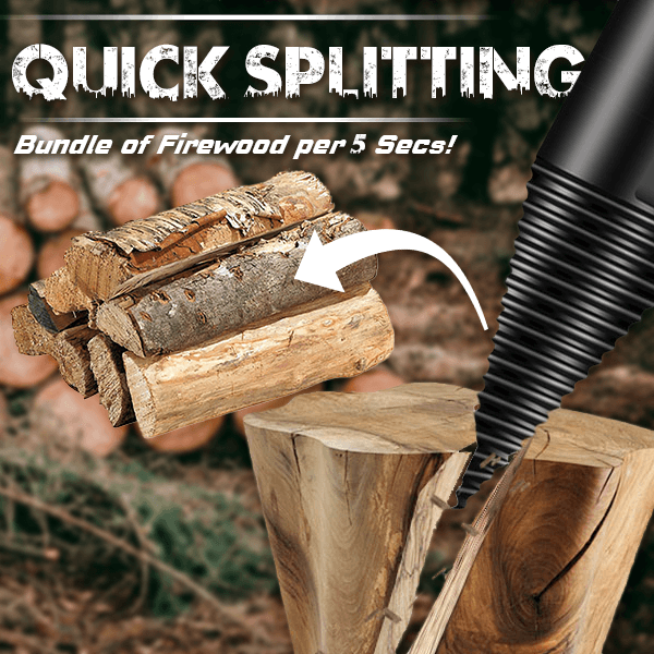 🔧50% RABATT! Holzspaltbohrer – Nützliches Holzspaltwerkzeug für Bohrmaschine & Schlagbohrer, ideal für Kaminholz & Gartenarbeit 🔥