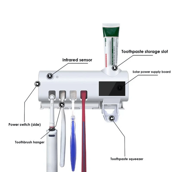 🎁50% RABATT 💥Intelligenter Zahnbuersten-Halter mit UV-Sterilisation