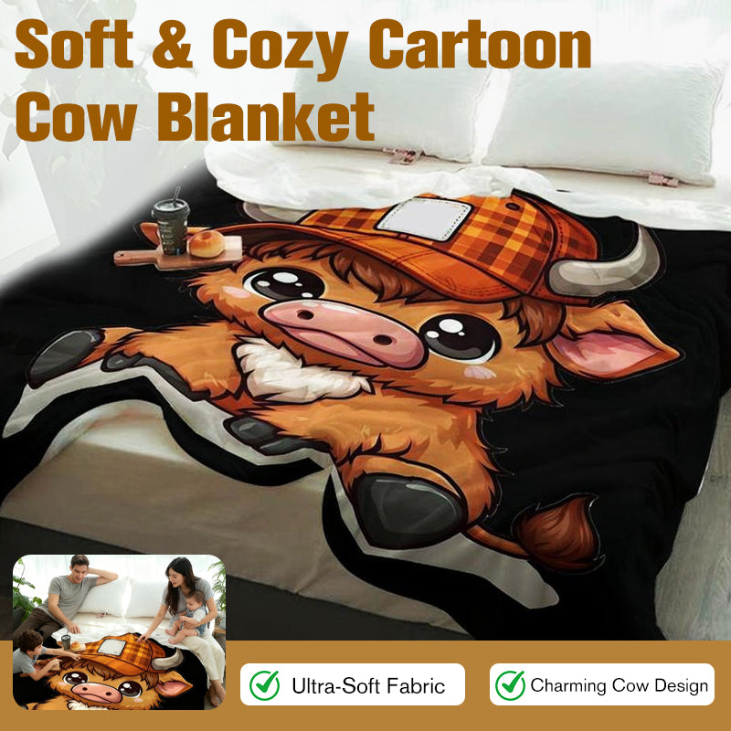 🔥Black-Friday-Mega-Angebot – 50 % Rabatt! 🐮Weiche & gemütliche Cartoon-Kuh Decke