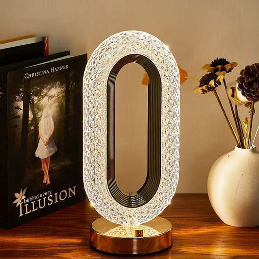 🛍️ 50 % Rabatt – Wiederaufladbare LED-Nachtlichtlampe mit Kristall-Optik, luxuriöses Design für Schlafzimmer & Wohnbereich ✨