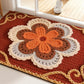 🌲Weihnachtsdeal: 3D-Floral-Garn Bodenmatte - Saugstark & Rutschfest