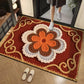 🌲Weihnachtsdeal: 3D-Floral-Garn Bodenmatte - Saugstark & Rutschfest