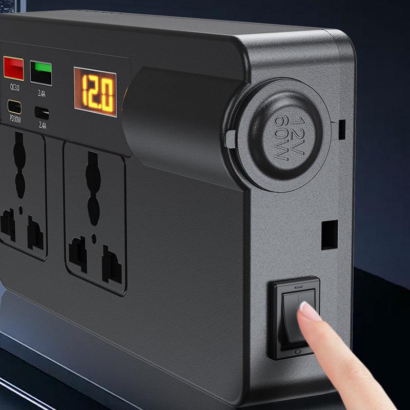 ⚡Black-Friday-Mega-Angebot – 50 % Rabatt!⚡🔋 Tragbarer Auto Wechselrichter 12V/24V zu 220V mit Digitaldisplay