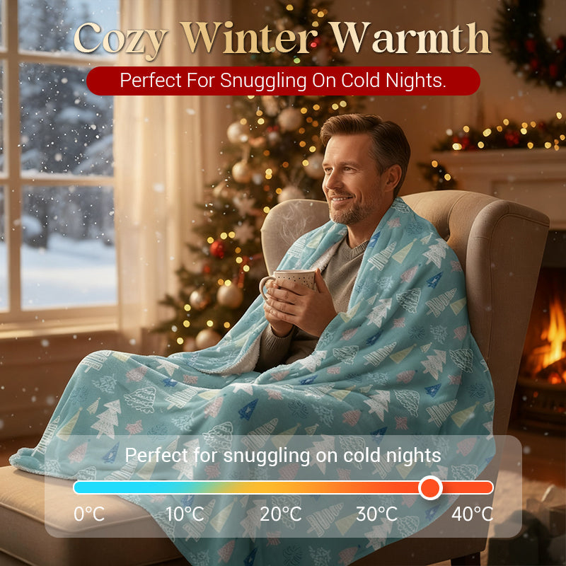 🔥Black-Friday-Mega-Angebot – 50 % Rabatt!🔥Weihnachts-Fleecedecke für Homeoffice & Reise - Kuschelige Flauschdecke für Zuhause