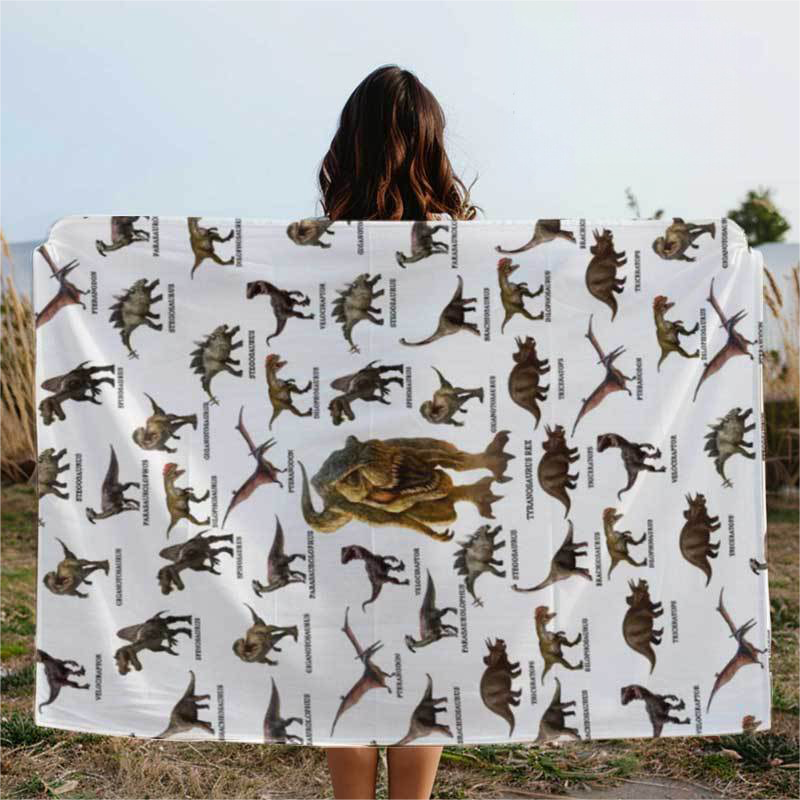🔥Black-Friday-Mega-Angebot – 50 % Rabatt!🔥Weiche Decke mit Dinosaurier-Print