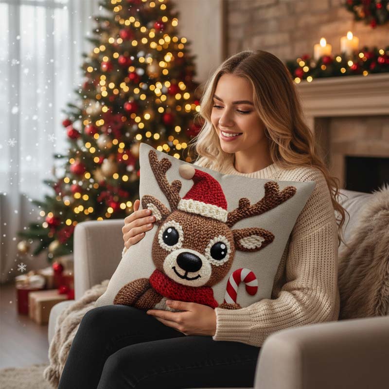 🔥Black-Friday-Mega-Angebot – 50 % Rabatt!🔥🎄Festlicher Weihnachtsfigur-Kissenbezug