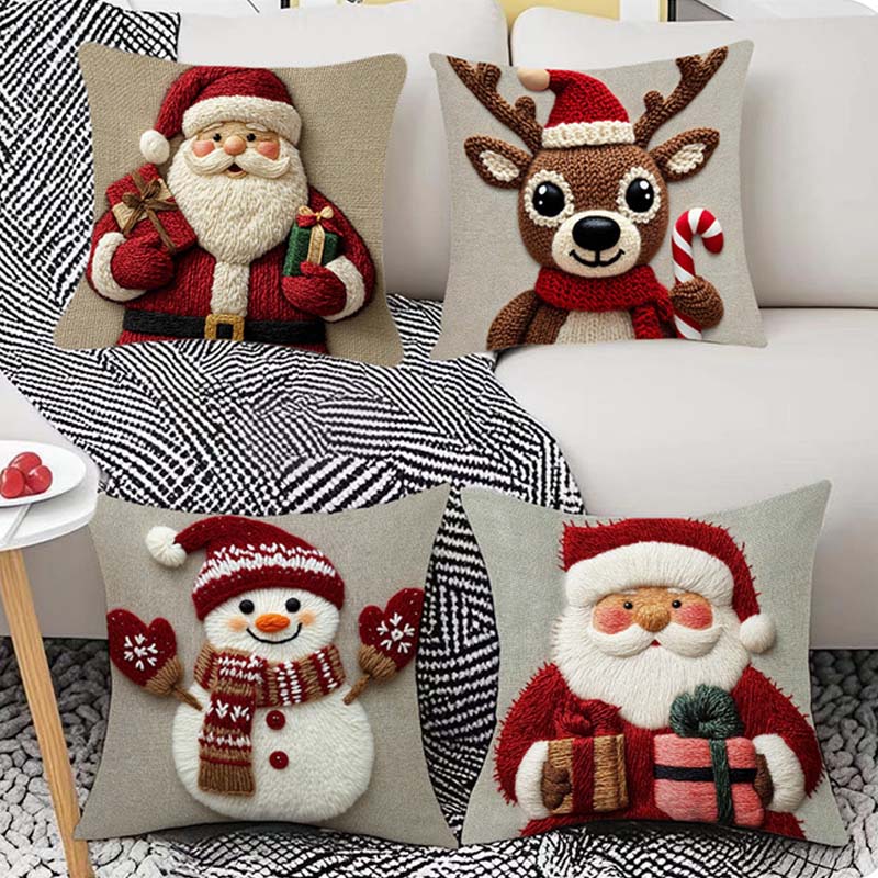 🔥Black-Friday-Mega-Angebot – 50 % Rabatt!🔥🎄Festlicher Weihnachtsfigur-Kissenbezug