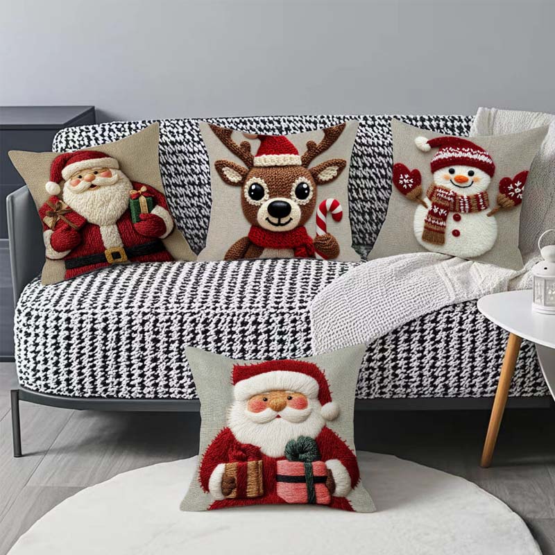 🔥Black-Friday-Mega-Angebot – 50 % Rabatt!🔥🎄Festlicher Weihnachtsfigur-Kissenbezug