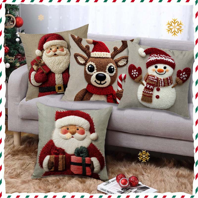 🔥Black-Friday-Mega-Angebot – 50 % Rabatt!🔥🎄Festlicher Weihnachtsfigur-Kissenbezug
