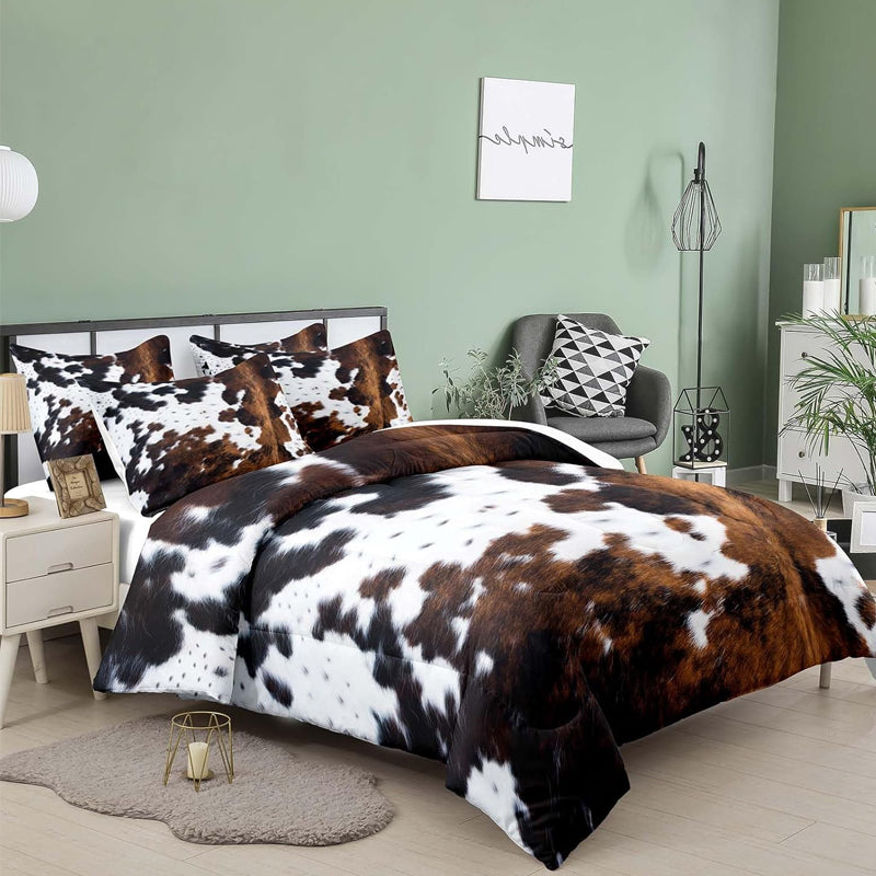 ⭐🎅Weihnachtsangebote – Nur für kurze Zeit!⏰Kuschelweiche Federbettset mit Kuh-Print