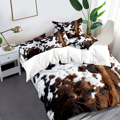 ⭐🎅Weihnachtsangebote – Nur für kurze Zeit!⏰Kuschelweiche Federbettset mit Kuh-Print