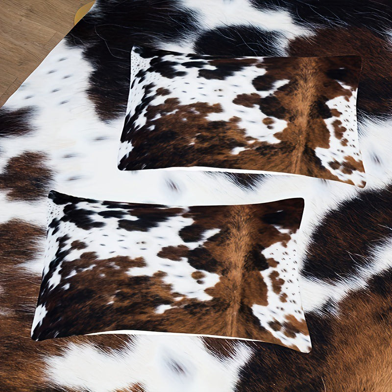 ⭐🎅Weihnachtsangebote – Nur für kurze Zeit!⏰Kuschelweiche Federbettset mit Kuh-Print
