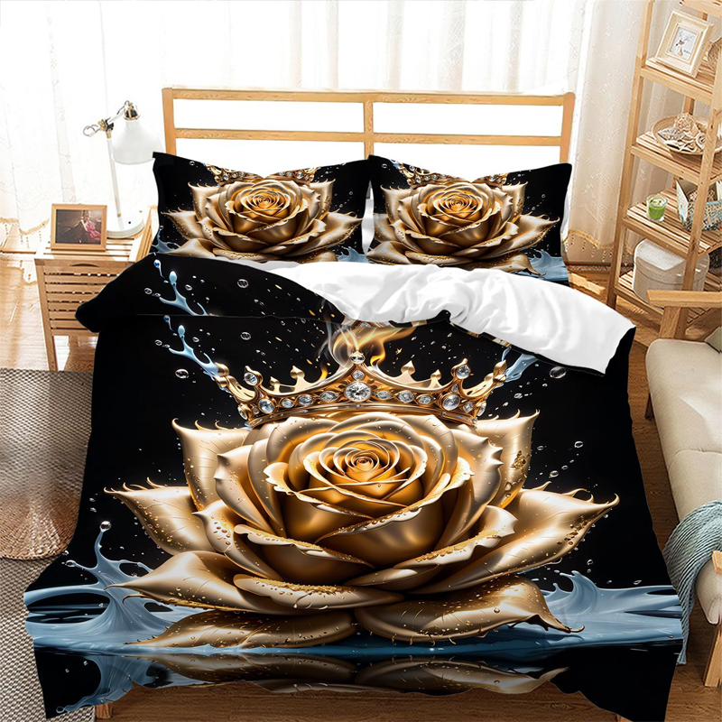 💖Black-Friday-Mega-Angebot – 50 % Rabatt!💖Luxuriöses Gold-Blumen-Bettwäsche-Set