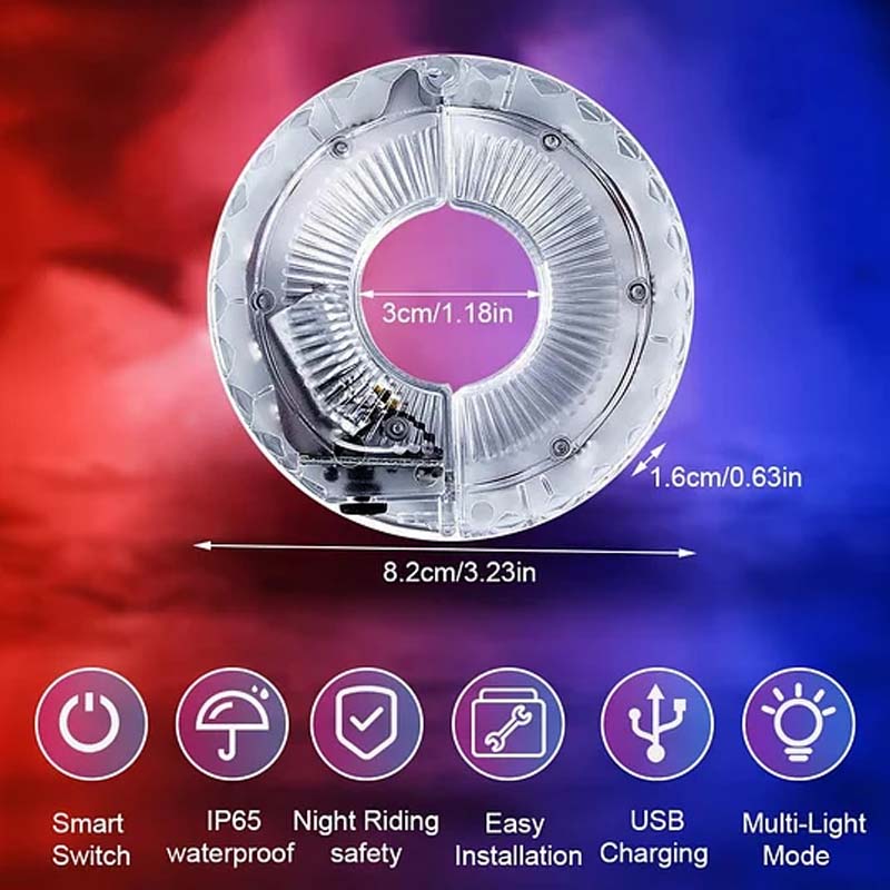 ✨ LED-Fahrradnabenlicht für Nachtfahrten