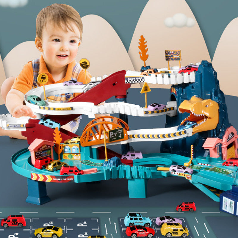 🔥 Black Friday - 50 % Rabatt zum Tiefstpreis! 🔥Dinosaurien-Aufprall-Strecken-Spielzeugset für Kinder